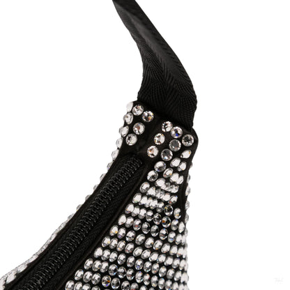 Second hand Prada Re - Edition 2000 Satin & Crystal Pouch Crossbody Black - Tabita Bags