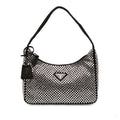 Second hand Prada Re - Edition 2000 Satin & Crystal Pouch Crossbody Black - Tabita Bags
