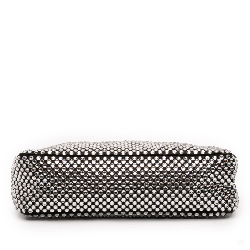 Second hand Prada Re - Edition 2000 Satin & Crystal Pouch Crossbody Black - Tabita Bags