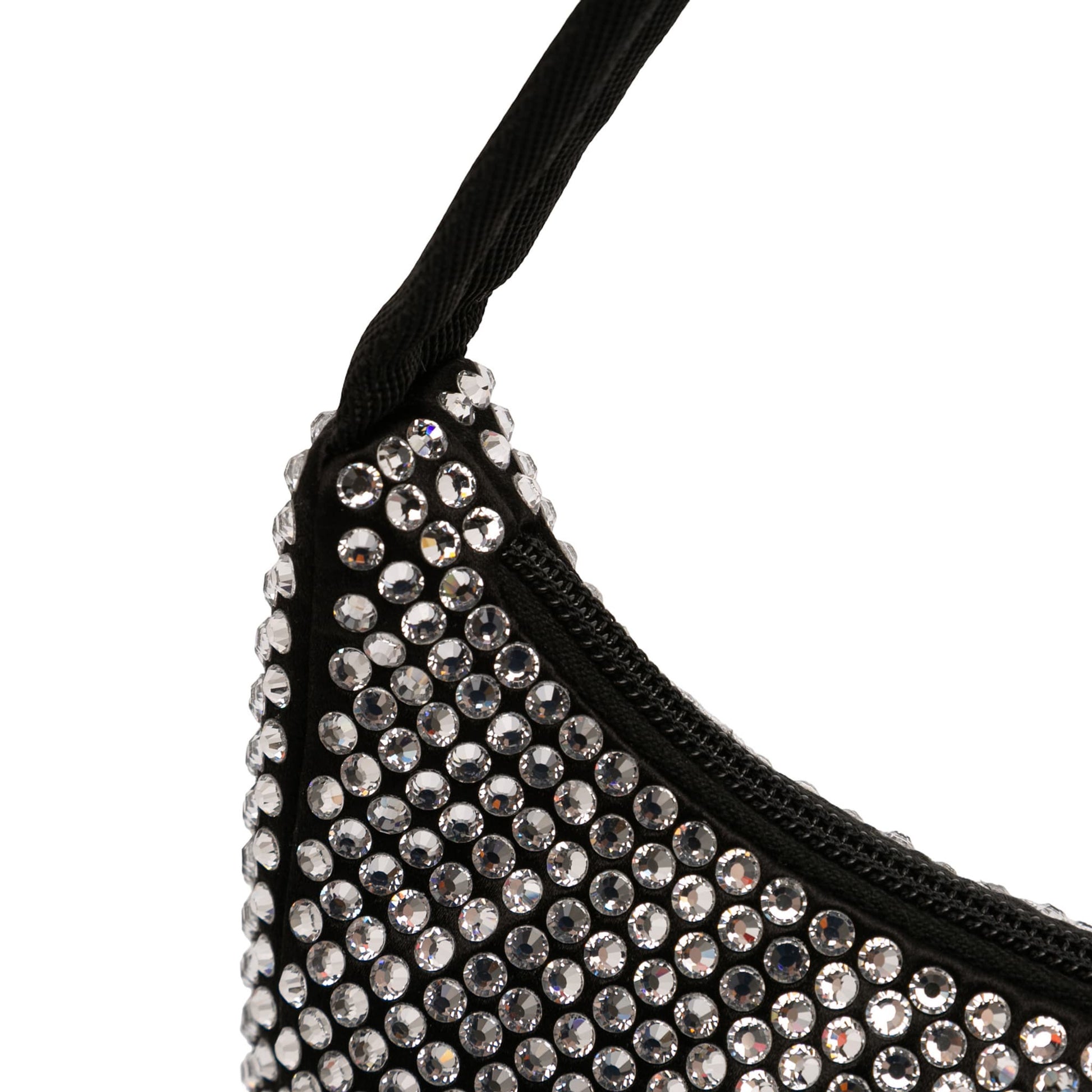 Second hand Prada Re - Edition 2000 Satin & Crystal Pouch Crossbody Black - Tabita Bags