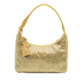 Second hand Prada Re - Edition 2000 Satin & Crystal Pouch Shoulder Bag Yellow - Tabita Bags
