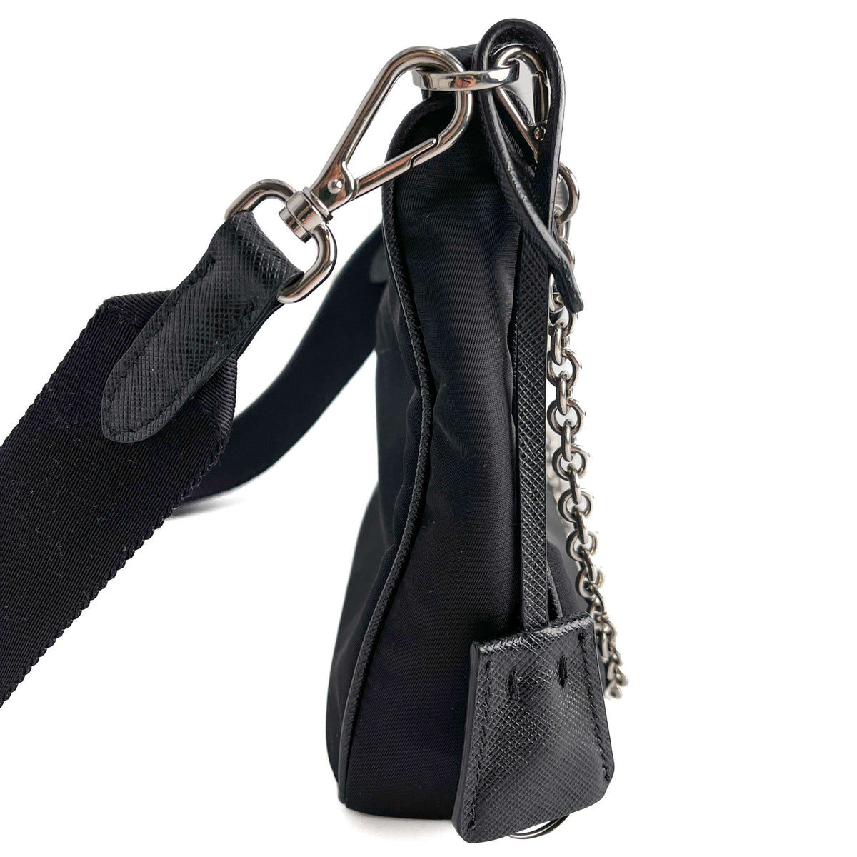 Second hand Prada Re - Edition 2005 Econyl Nylon 2 - Ways Pouch Crossbody Black - Tabita Bags
