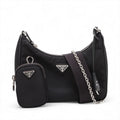 Second hand Prada Re-Edition 2005 Econyl Nylon Pouch Crossbody Black - Tabita Bags