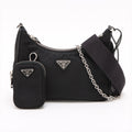 Second hand Prada Re-Edition 2005 Econyl Nylon Pouch Crossbody Black - Tabita Bags