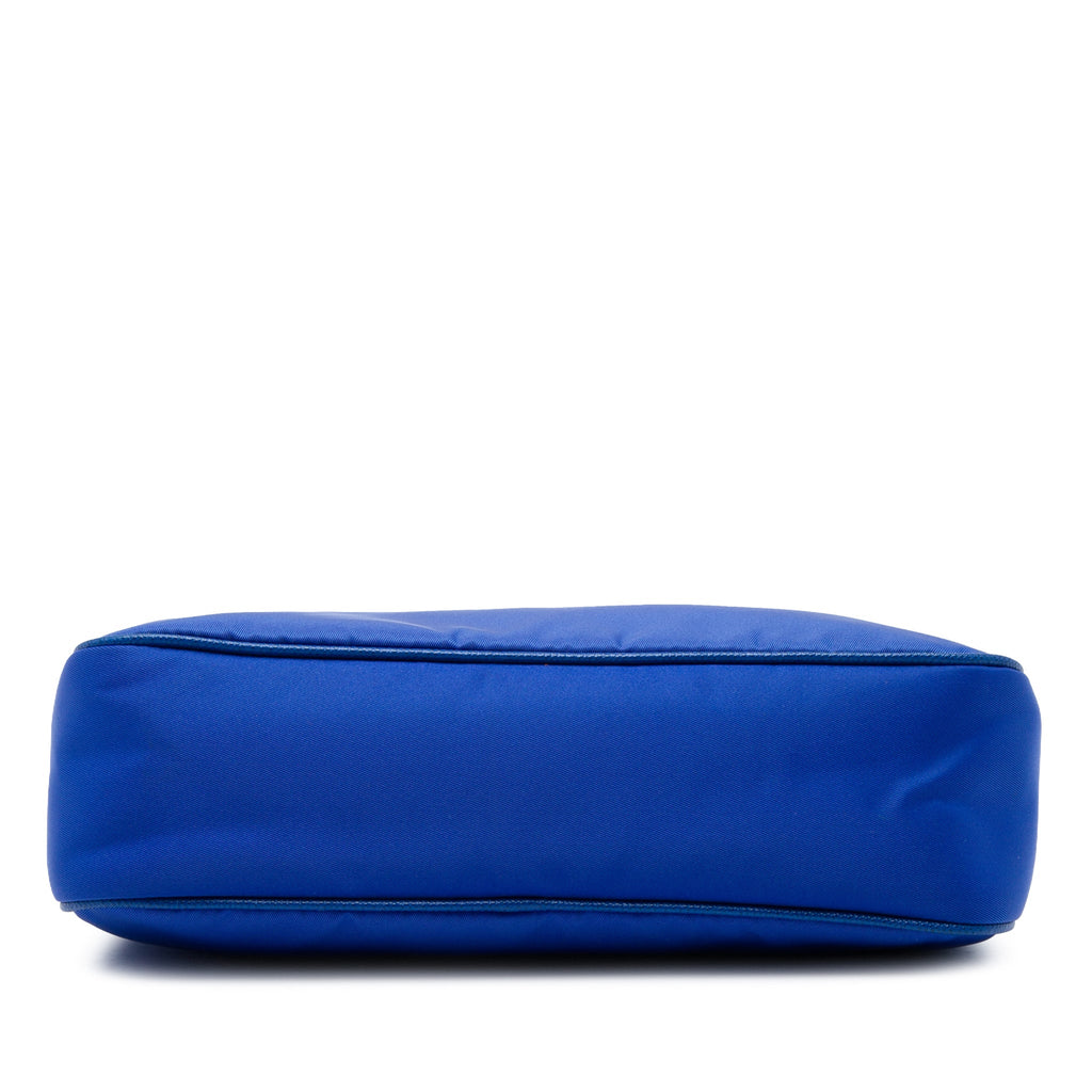 Second hand Prada Re-Edition 2005 Econyl Nylon Pouch Crossbody Blue - Tabita Bags