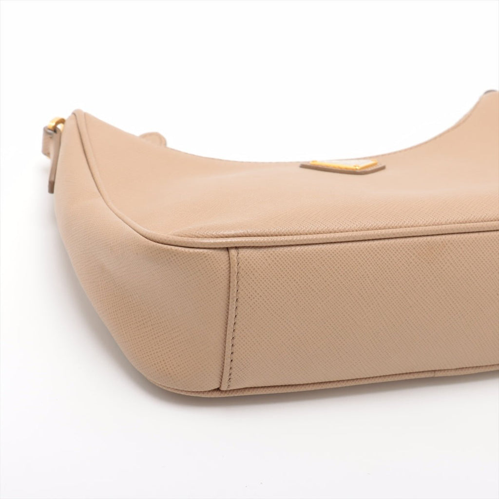 Second hand Prada Re - Edition 2005 Leather Pouch Crossbody Beige - Tabita Bags