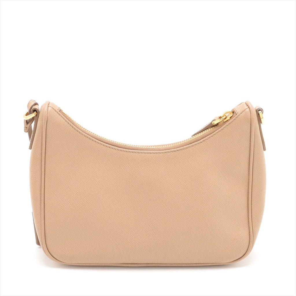 Second hand Prada Re - Edition 2005 Leather Pouch Crossbody Beige - Tabita Bags