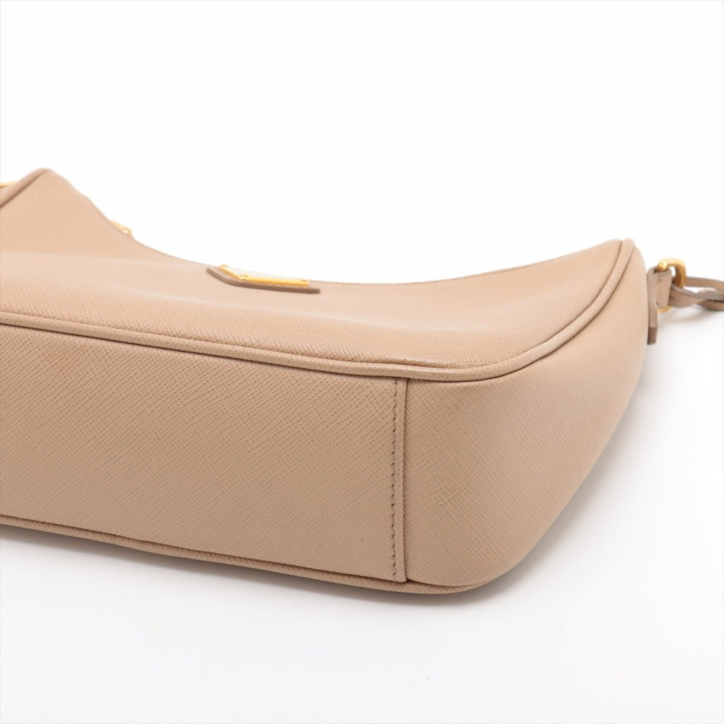 Second hand Prada Re - Edition 2005 Leather Pouch Crossbody Beige - Tabita Bags