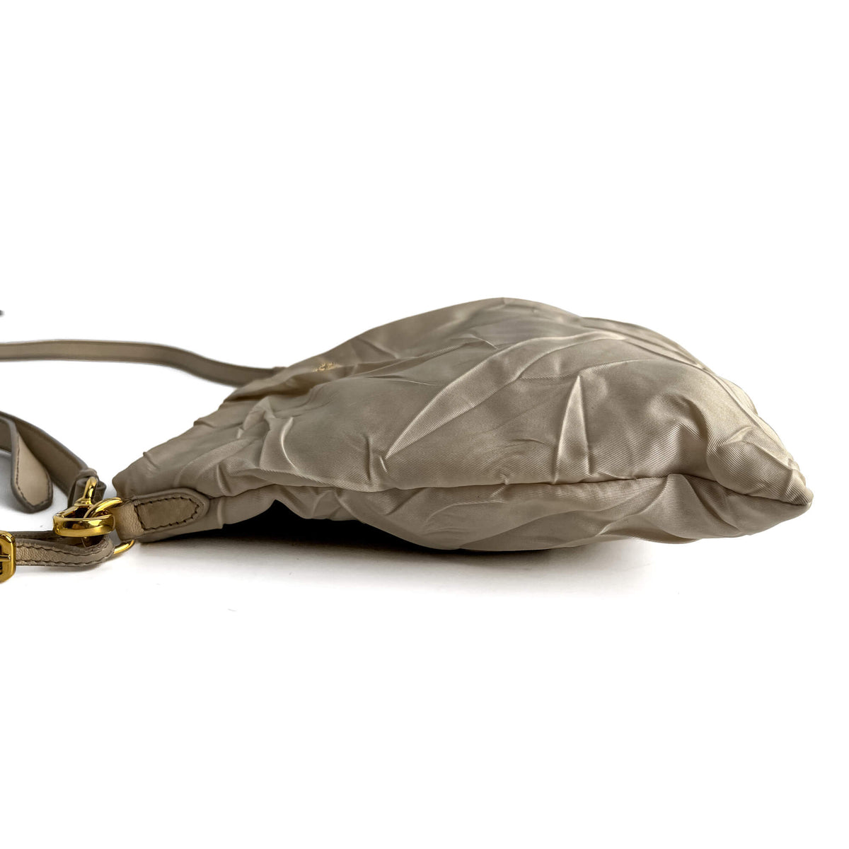 Second hand Prada Re - Edition Econyl Nylon Satchel Crossbody Desert Beige - Tabita Bags