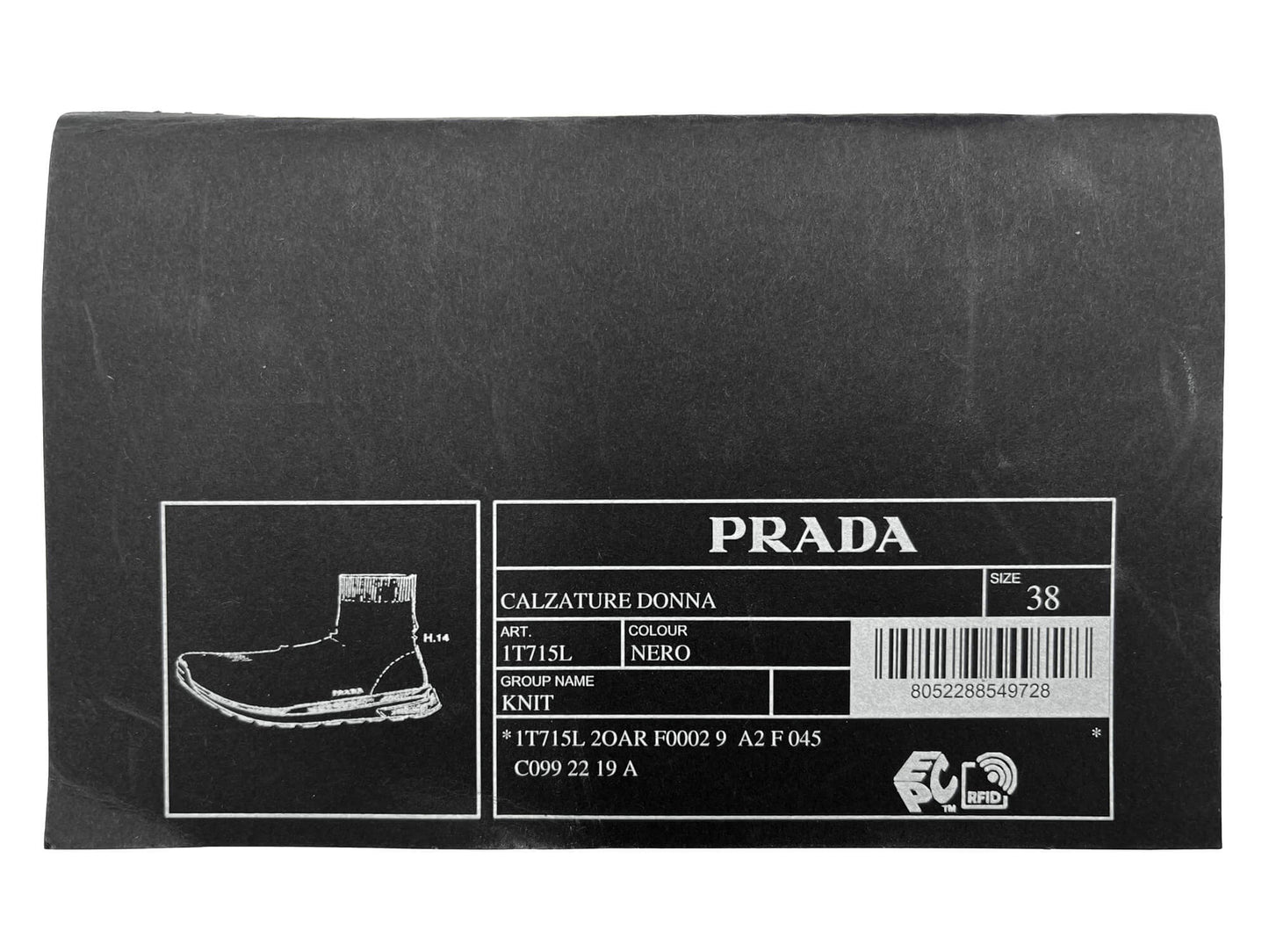 Second hand Prada Sock - Style Fabric Platform Boots 38 Black - Tabita Bags