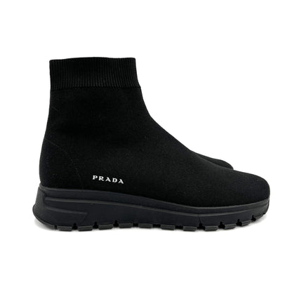 Second hand Prada Sock - Style Fabric Platform Boots 38 Black - Tabita Bags