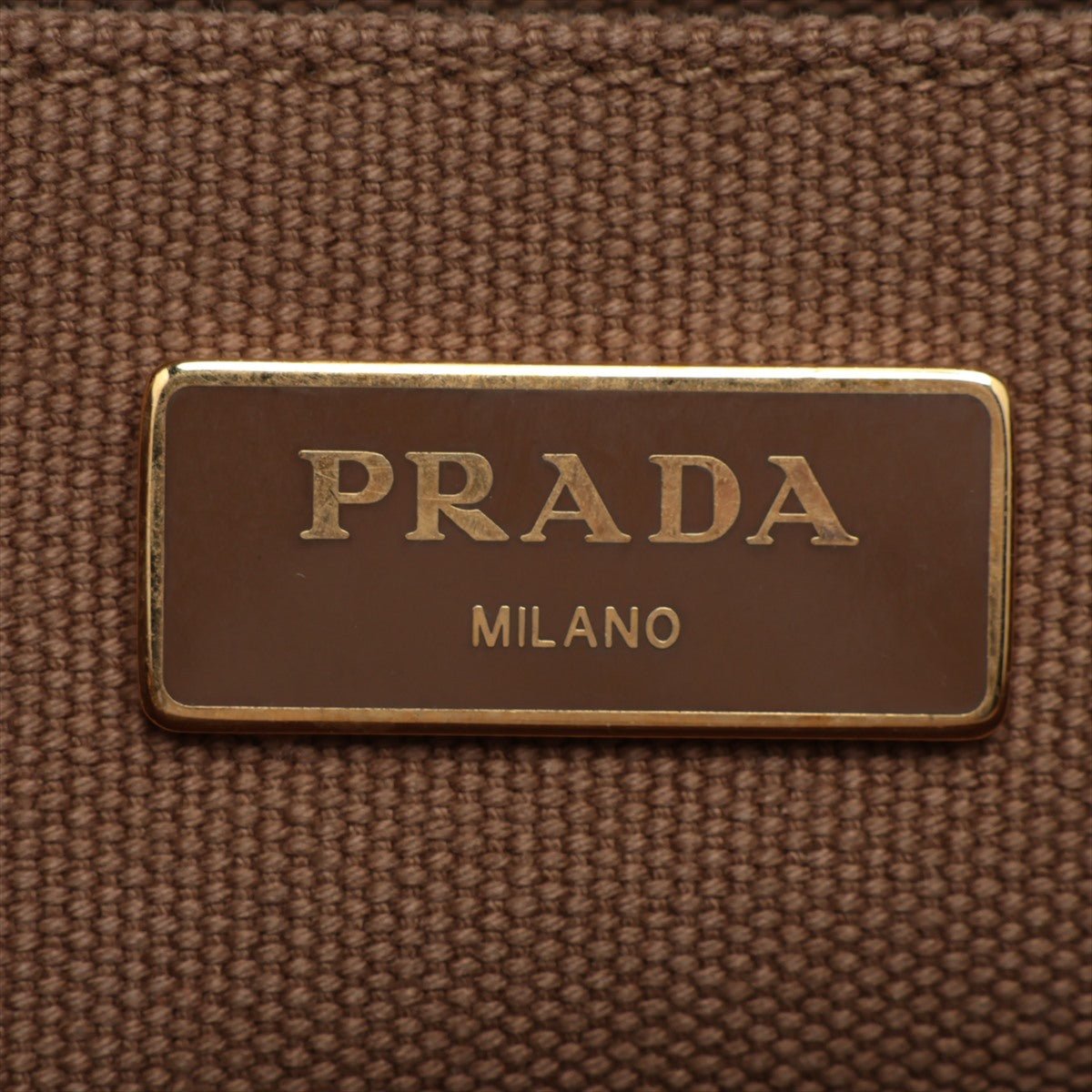 Second hand Prada Tote Handbag Small Canapa Canvas Tabacco - Tabita Bags