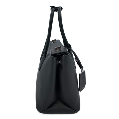 Second hand Prada Twist Galleria Saffiano Leather 2 - Ways Tote Bag Black - Tabita Bags