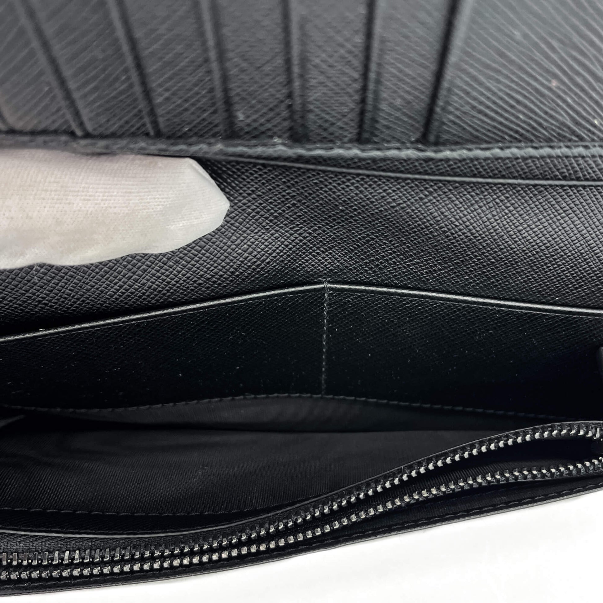 Second hand Prada VET Wallet Saffiano Leather Black - Tabita Bags