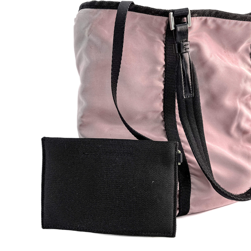 Second hand Prada Vintage RE - edition Econyl Nylon Tote Shoulder Bag Dust Pink - Tabita Bags
