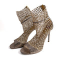 Second hand Rene Caovilla Galaxia 10.5 Leather Sandals 39 Metallic - Tabita Bags