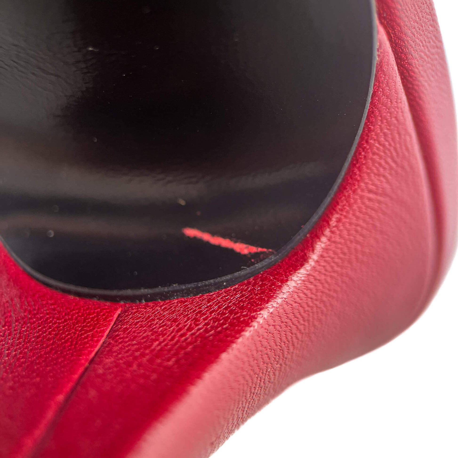 Second hand Saint Laurent Amber Leather High Heel Mule 40 Burgundy - Tabita Bags