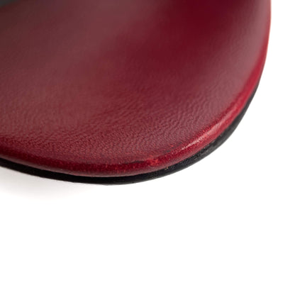 Second hand Saint Laurent Amber Leather High Heel Mule 40 Burgundy - Tabita Bags