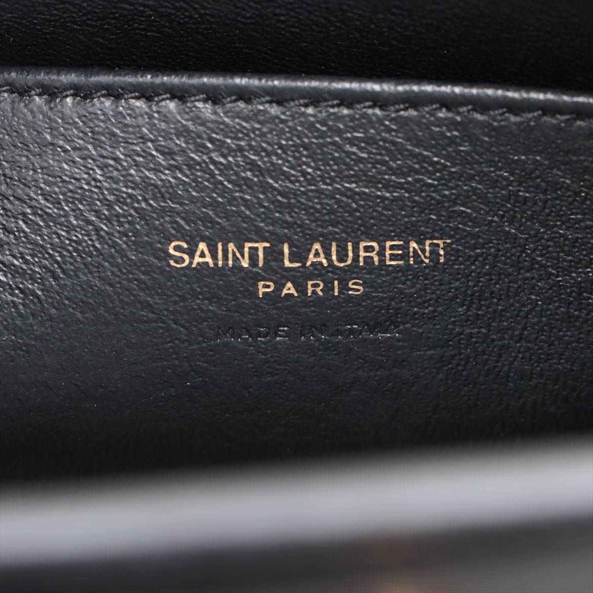 Second hand Saint Laurent Baby Cabas Leather 2-Ways Top-handle Bag Black - Tabita Bags