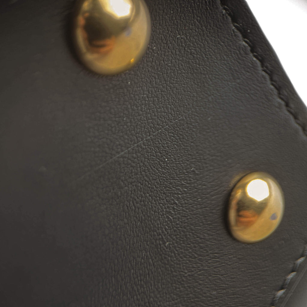Second hand Saint Laurent Cabas Baby Leather 2 - Ways Top - handle Handbag Black - Tabita Bags