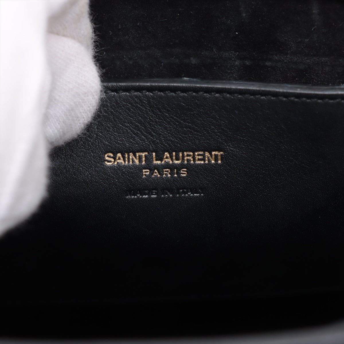 Second hand Saint Laurent Cabas Baby Leather 2 - Ways Top - handle Handbag Black - Tabita Bags