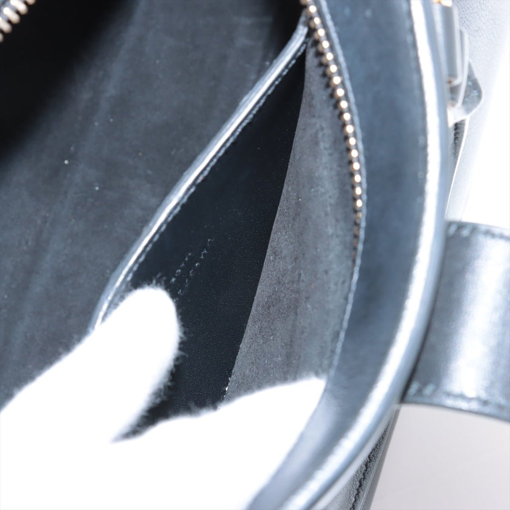 Second hand Saint Laurent Cabas Baby Leather 2 - Ways Top - handle Handbag Black - Tabita Bags