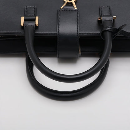 Second hand Saint Laurent Cabas Small Leather 2 - Ways Top - handle Handbag Black - Tabita Bags