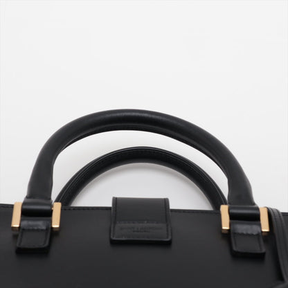 Second hand Saint Laurent Cabas Small Leather 2 - Ways Top - handle Handbag Black - Tabita Bags