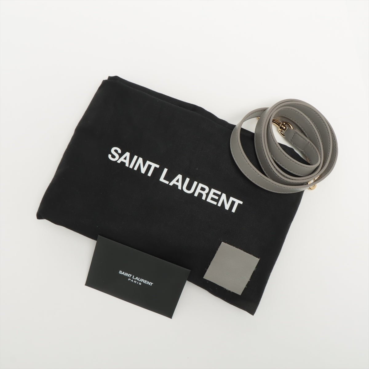 Second hand Saint Laurent Cabas Small Leather 2 - Ways Top - handle Handbag Grey - Tabita Bags