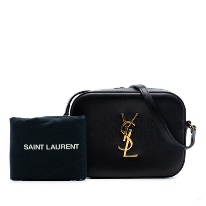 Second hand Saint Laurent Camera Grained Calfskin Leather Crossbody Black - Tabita Bags