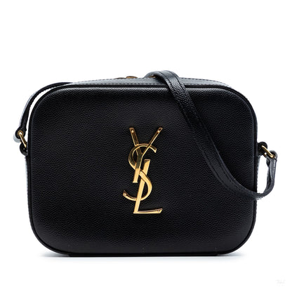 Second hand Saint Laurent Camera Grained Calfskin Leather Crossbody Black - Tabita Bags