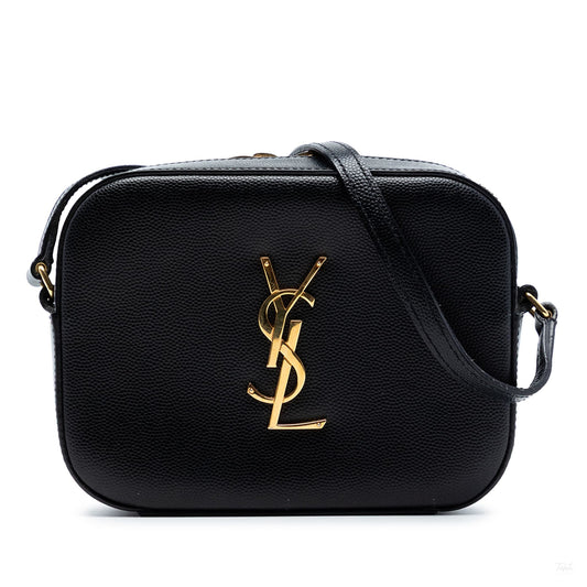 Second hand Saint Laurent Camera Grained Calfskin Leather Crossbody Black - Tabita Bags