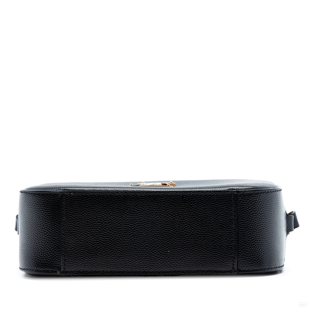 Second hand Saint Laurent Camera Grained Calfskin Leather Crossbody Black - Tabita Bags