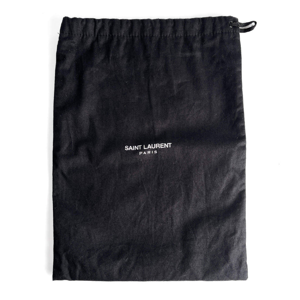 Second hand Saint Laurent Cassandra Grained Leather 2 - Ways Wallet on Chain Crossbody Black - Tabita Bags