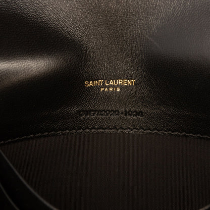 Second hand Saint Laurent Cassandra Leather Wallet on Chain Crossbody Black - Tabita Bags