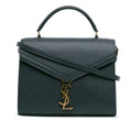 Second hand Saint Laurent Cassandra Medium Leather Top - handle Handbag Green - Tabita Bags