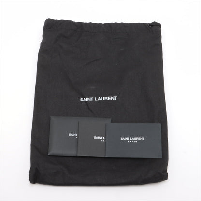 Second hand Saint Laurent Cassandre Classic Grained Calfskin Leather Chevron Quilted Wallet on Chain Shoulder Bag Beige - Tabita Bags