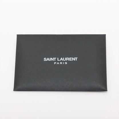 Second hand Saint Laurent Cassandre Classic Grained Calfskin Leather Chevron Quilted Wallet on Chain Shoulder Bag Black - Tabita Bags