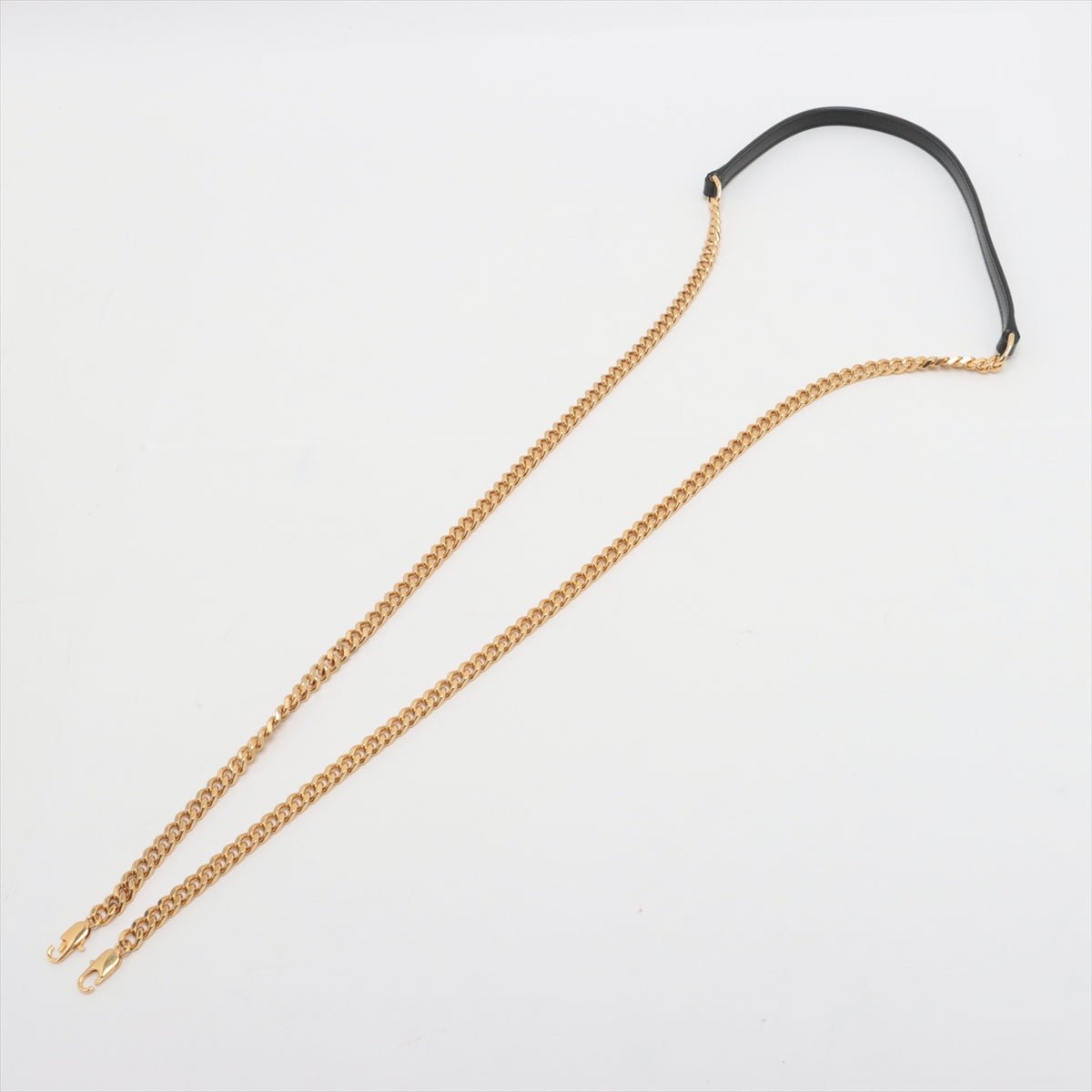 Second hand Saint Laurent Cassandre Envelope Grained Calfskin Leather Chevron Quilted Wallet on Chain Shoulder Bag Black - Tabita Bags