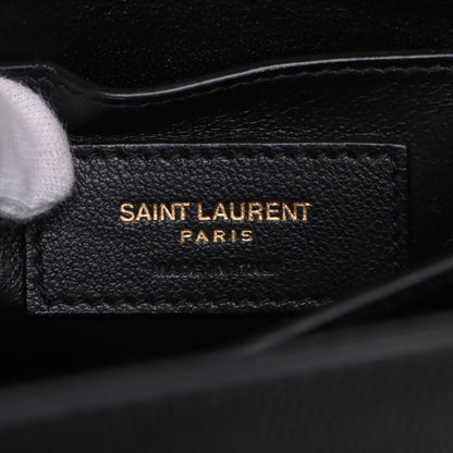 Second hand Saint Laurent Cassandre Mini Grained Calfskin Leather 3 - Ways Top - handle Bag Black - Tabita Bags