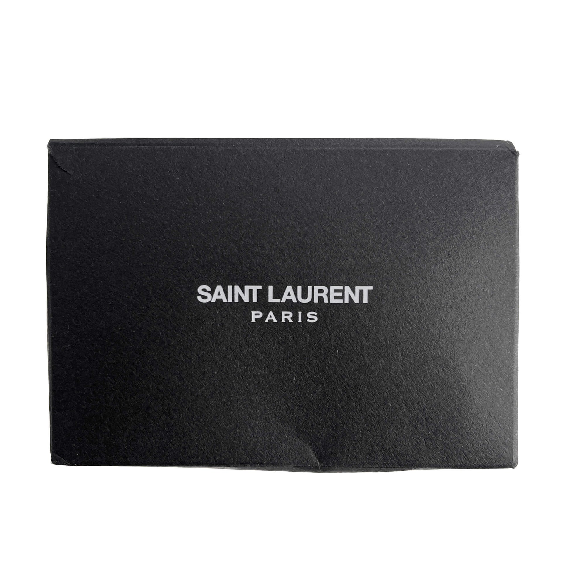 Second hand Saint Laurent Cassandre Small Leather Clutch Black - Tabita Bags