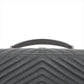 Second hand Saint Laurent College Medium Chevron Quilted Leather 2-Ways Envelope Bag Black - Tabita Bags