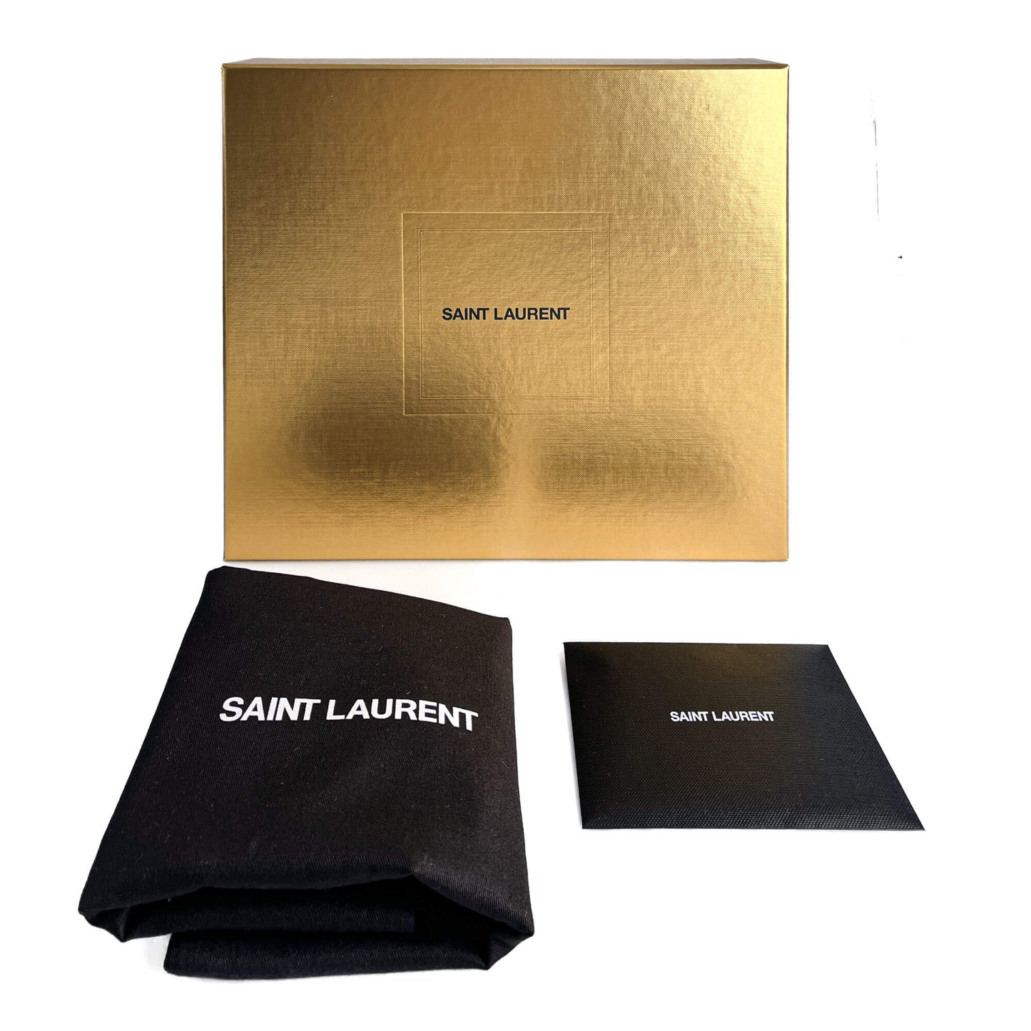 Second hand Saint Laurent College Medium Chevron Quilted Leather 2 - Ways Envelope Bag Navy - Tabita Bags