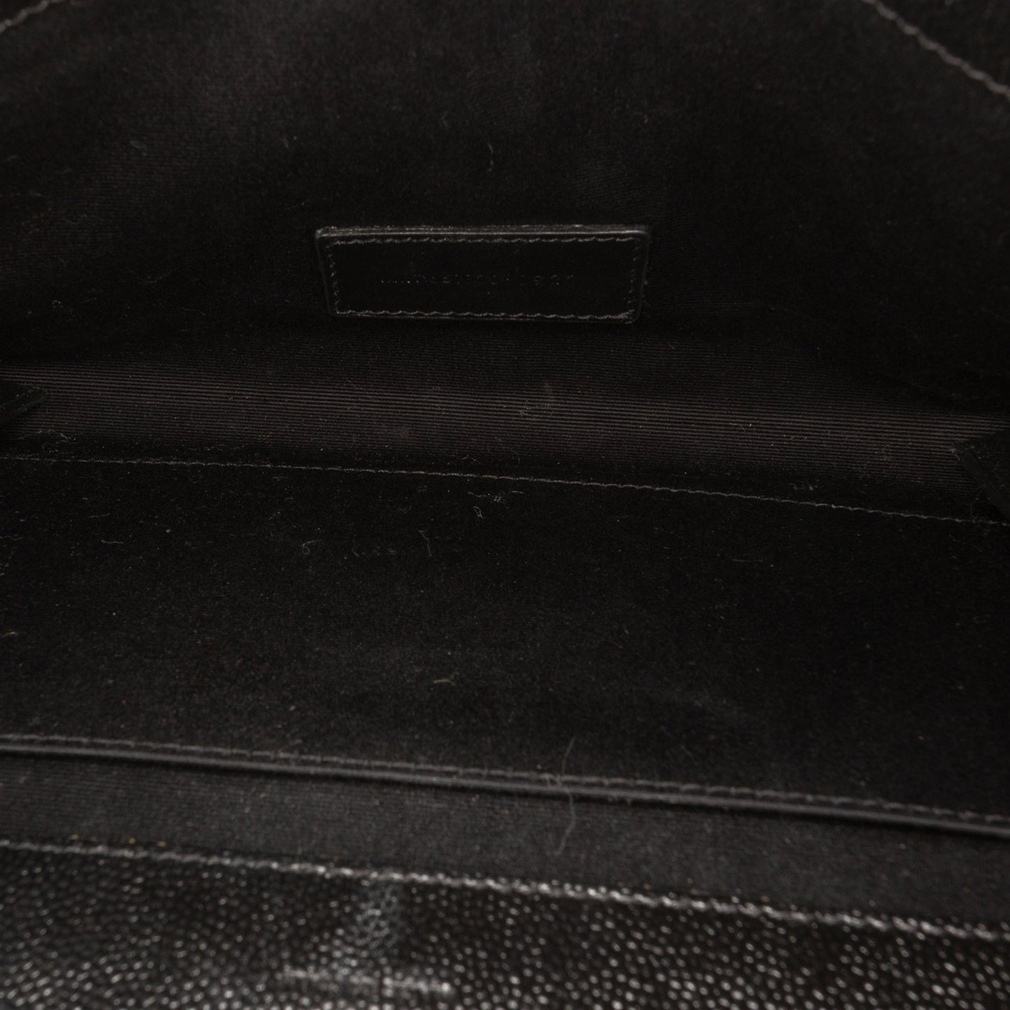 Second hand Saint Laurent Envelope Grained Leather Clutch Black - Tabita Bags