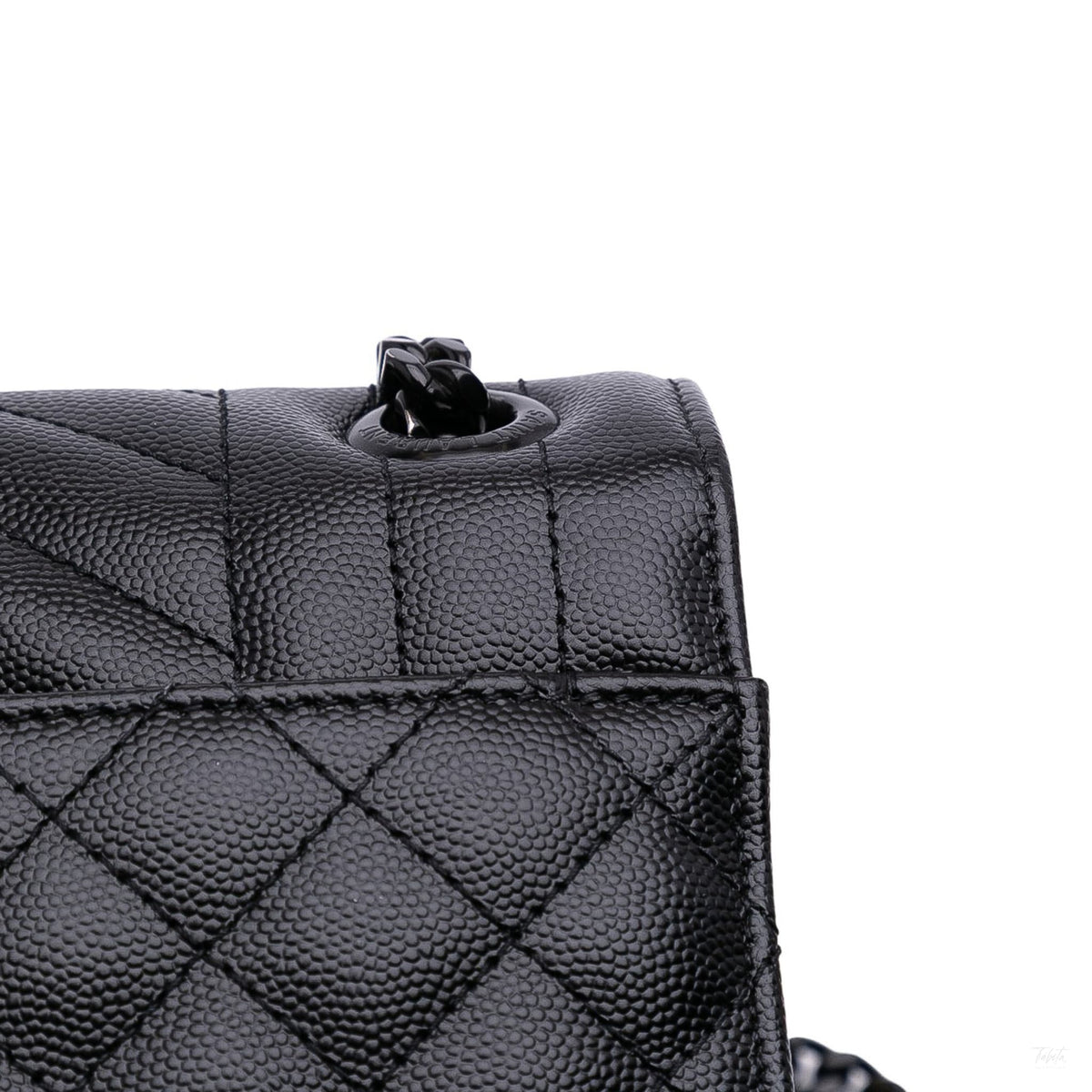 Second hand Saint Laurent Envelope Large Embossed Grained Leather 2 - Ways Envelope Bag Black - Tabita Bags