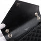 Second hand Saint Laurent Envelope Medium Embossed Grained Leather 2 - Ways Envelope Bag Black - Tabita Bags