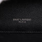 Second hand Saint Laurent Envelope Medium Embossed Grained Leather 2 - Ways Envelope Bag Black - Tabita Bags