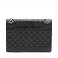 Second hand Saint Laurent Envelope Medium Embossed Grained Leather 2 - Ways Envelope Bag Black - Tabita Bags