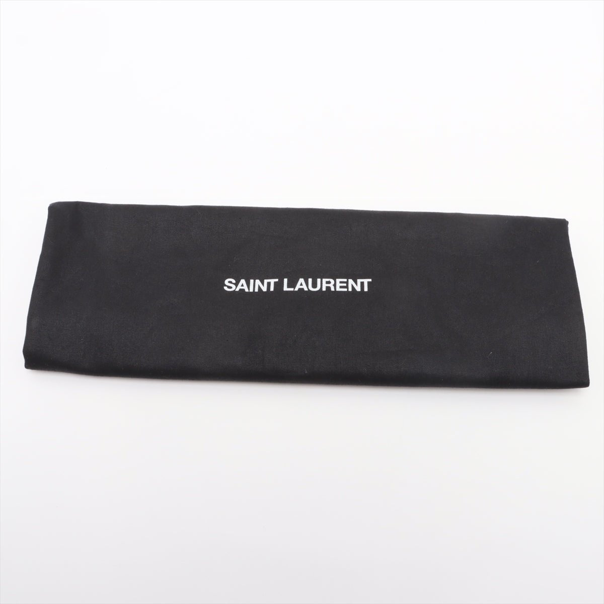 Second hand Saint Laurent Envelope Medium Embossed Grained Leather 2 - Ways Envelope Bag Black - Tabita Bags