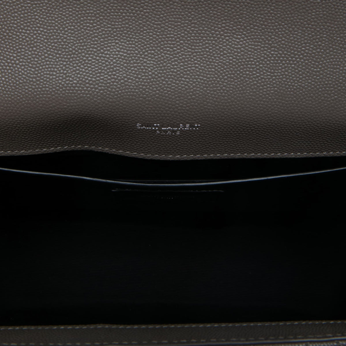 Second hand Saint Laurent Envelope Medium Embossed Grained Leather 2-Ways Envelope Bag Brown - Tabita Bags